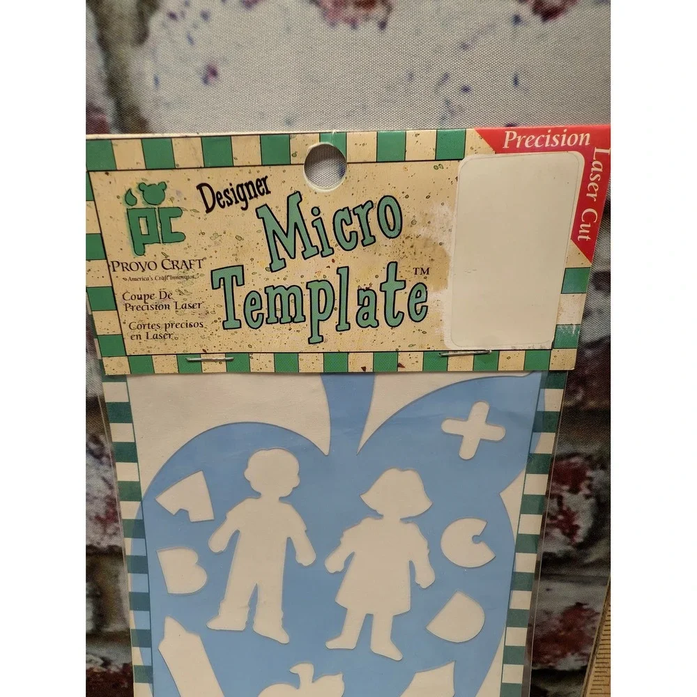 Provo Craft Designer Micro Template Laser Cut Scrapbook Stencil New Old Stock